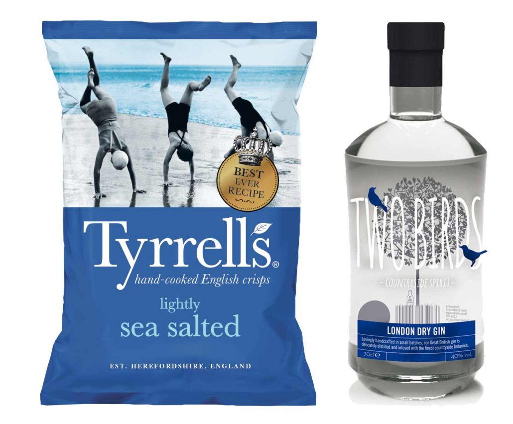 Top Barn Harvest Shop Tyrells Crisps and Two Birds Gin